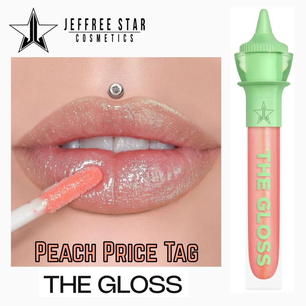 Peach Price Tag • Jeffree Star Cosmetics The Gloss •New in Box 4.5 ml/0.15 fl oz
